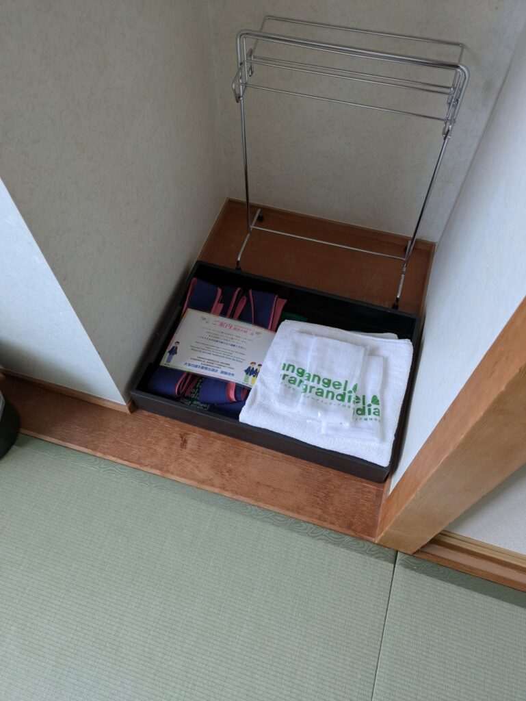 客室に用意されたタオルセット