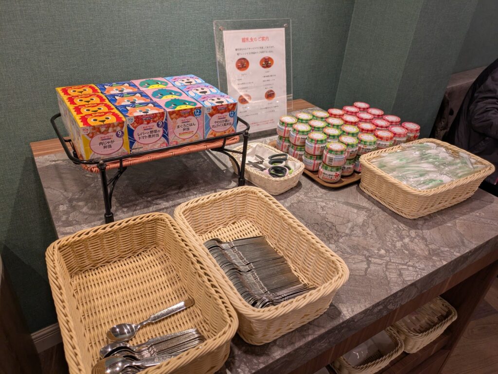 キューピーの月齢別ベビーフードコーナー