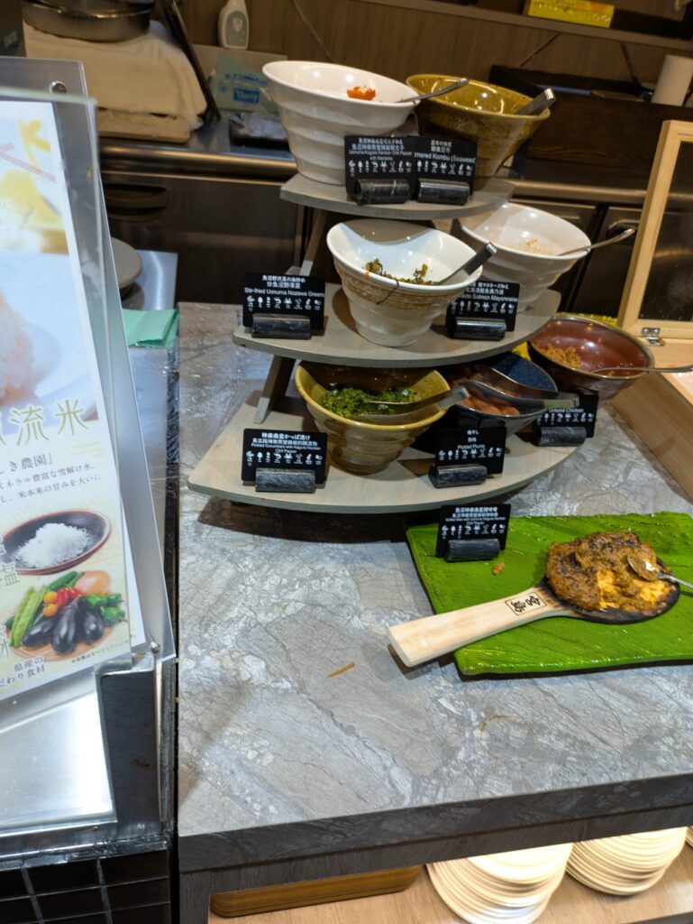 おにぎりの具材（神楽南蛮明太子・野沢菜など）