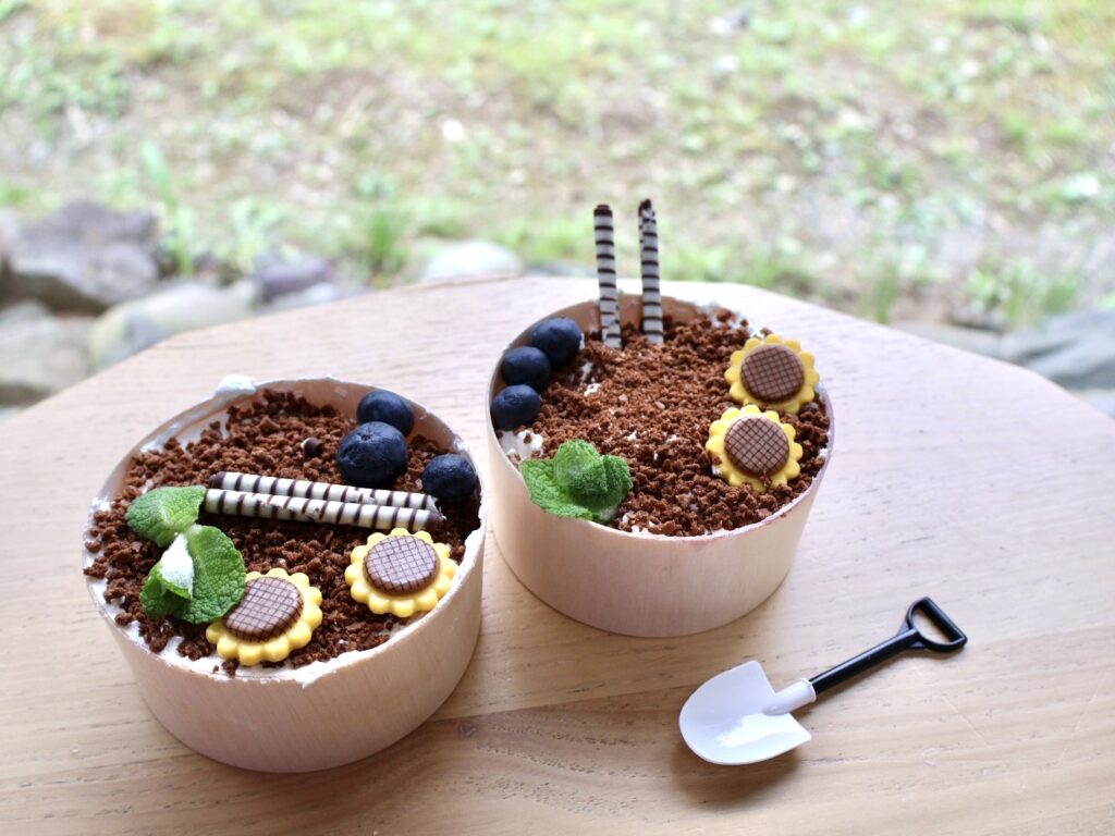 完成したデコレーションケーキ