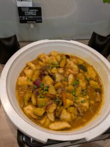 白身魚と秋野菜の中華風餡かけ