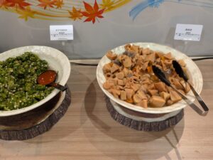 オクラおかか、筑前煮