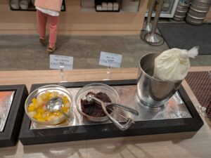 フルーツカクテル、あんバター