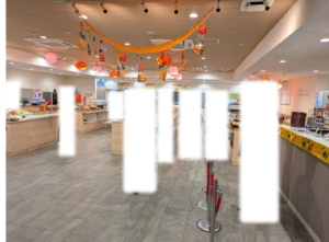 Asama、ブッフェ会場