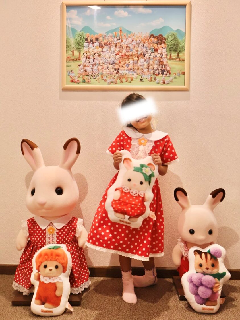 等身大人形と記念撮影