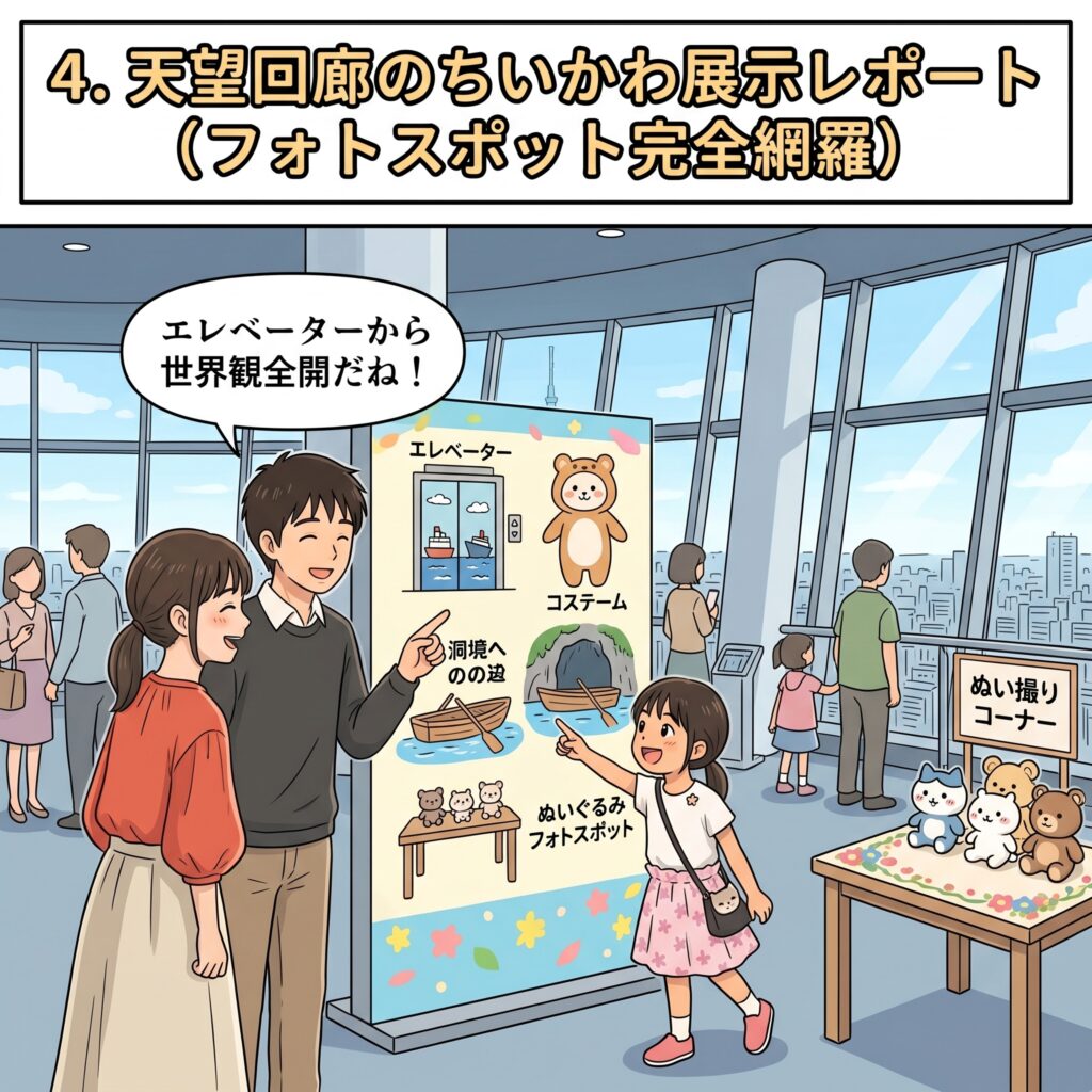 天望回廊のちいかわ展示・ぬいぐるみフォトスポットのマップと見どころ解説画像